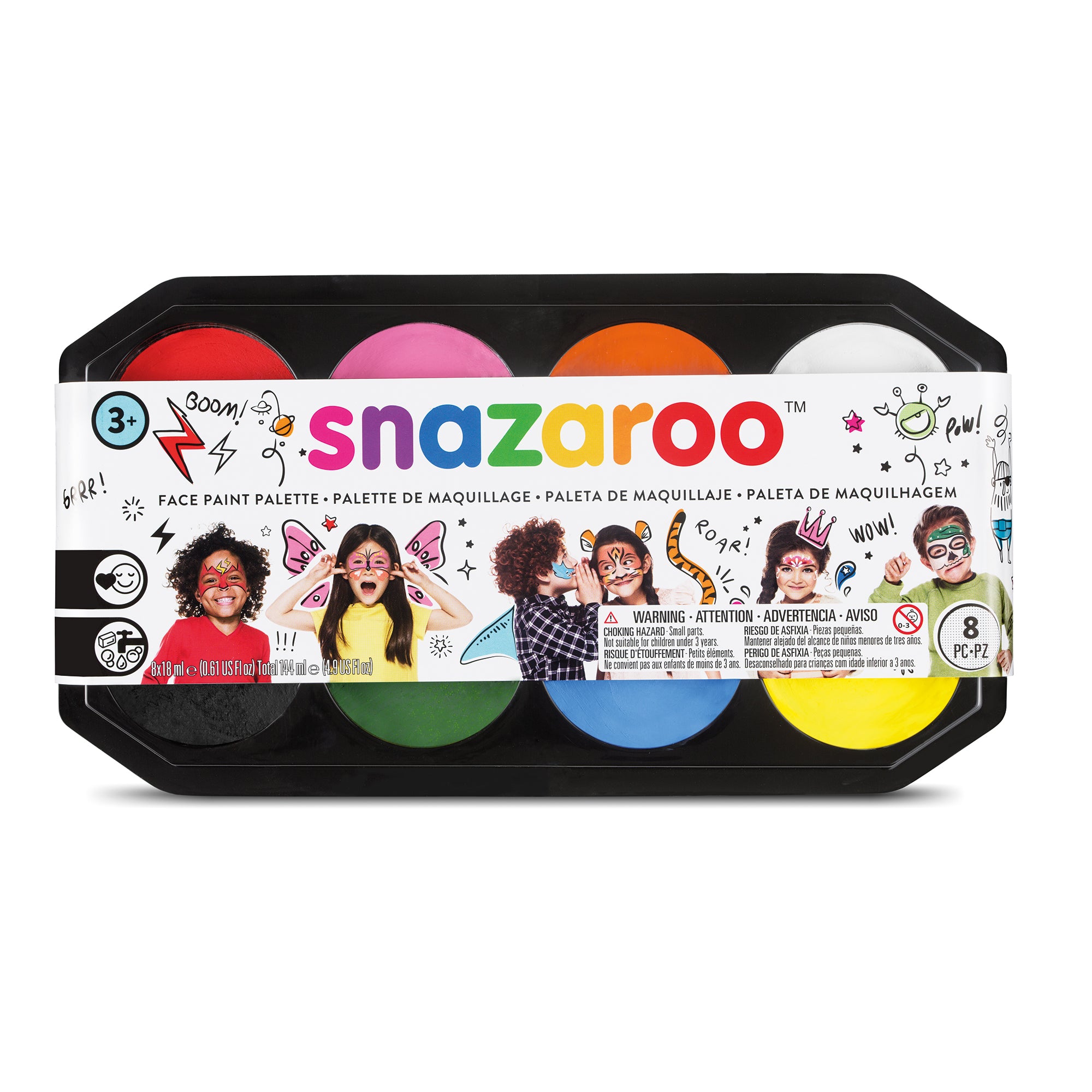 Snazaroo Farbpalette 8 x 18 ml