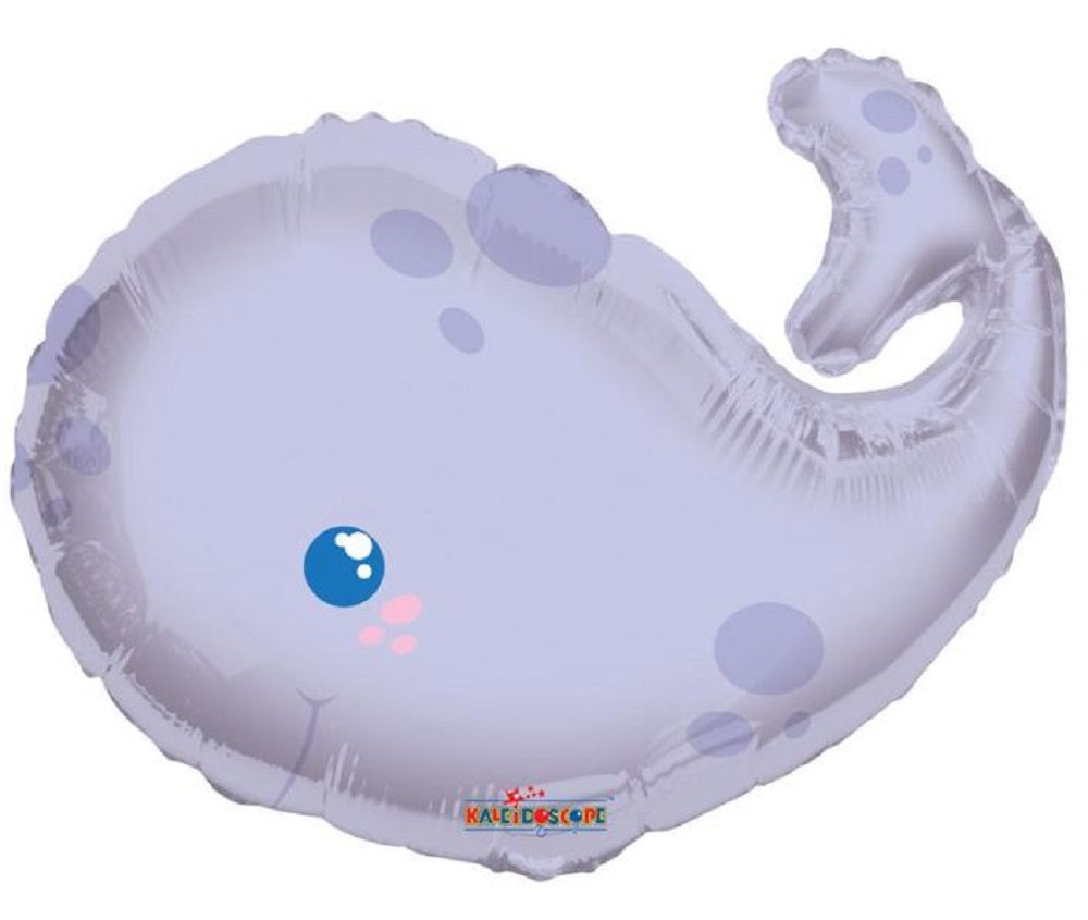 Pastel Purple Baby Whale Wal Fish Folienballon 36in/81cm