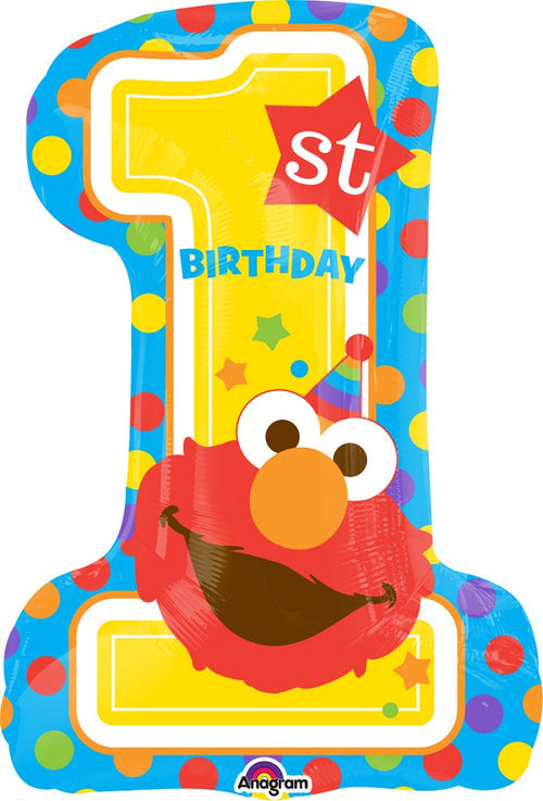 1 st Birthday Elmo Sesamstraße Folienballon 71cm 28 Inch