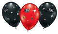 4 Ballons Leopard Heart Jewels Latex Luftballon ca. 23cm
