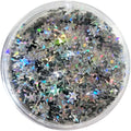 6 g Bio Streu Glitzer Silber Sterne Eulenspiegel
