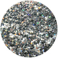 6 g Holographischer Bio Streu Glitzer Silber Grob Eulenspiegel