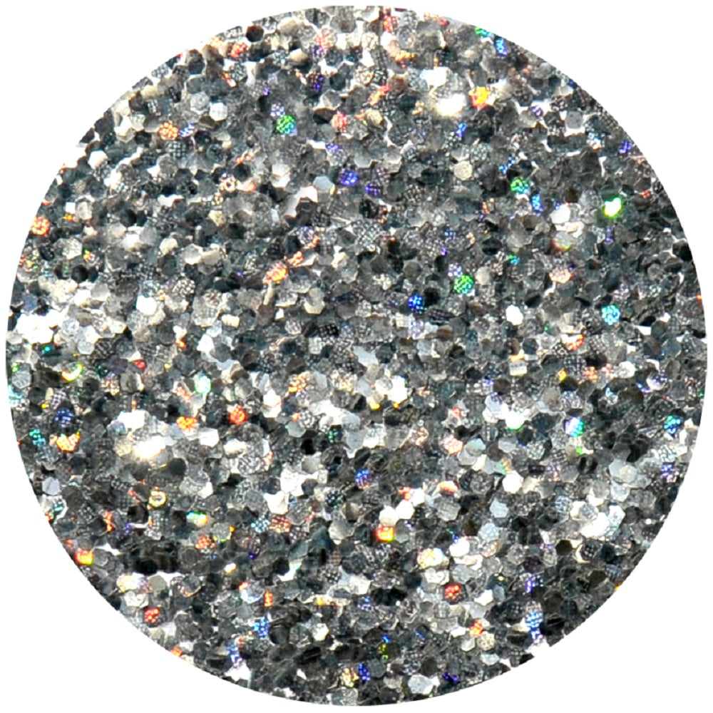 6 g Holographischer Bio Streu Glitzer Silber Grob Eulenspiegel