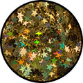 6 g Holographischer Streu Glitzer "Gold Sterne"