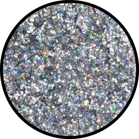 6 g Holographischer Streu Glitzer Silber Juwel Mittel