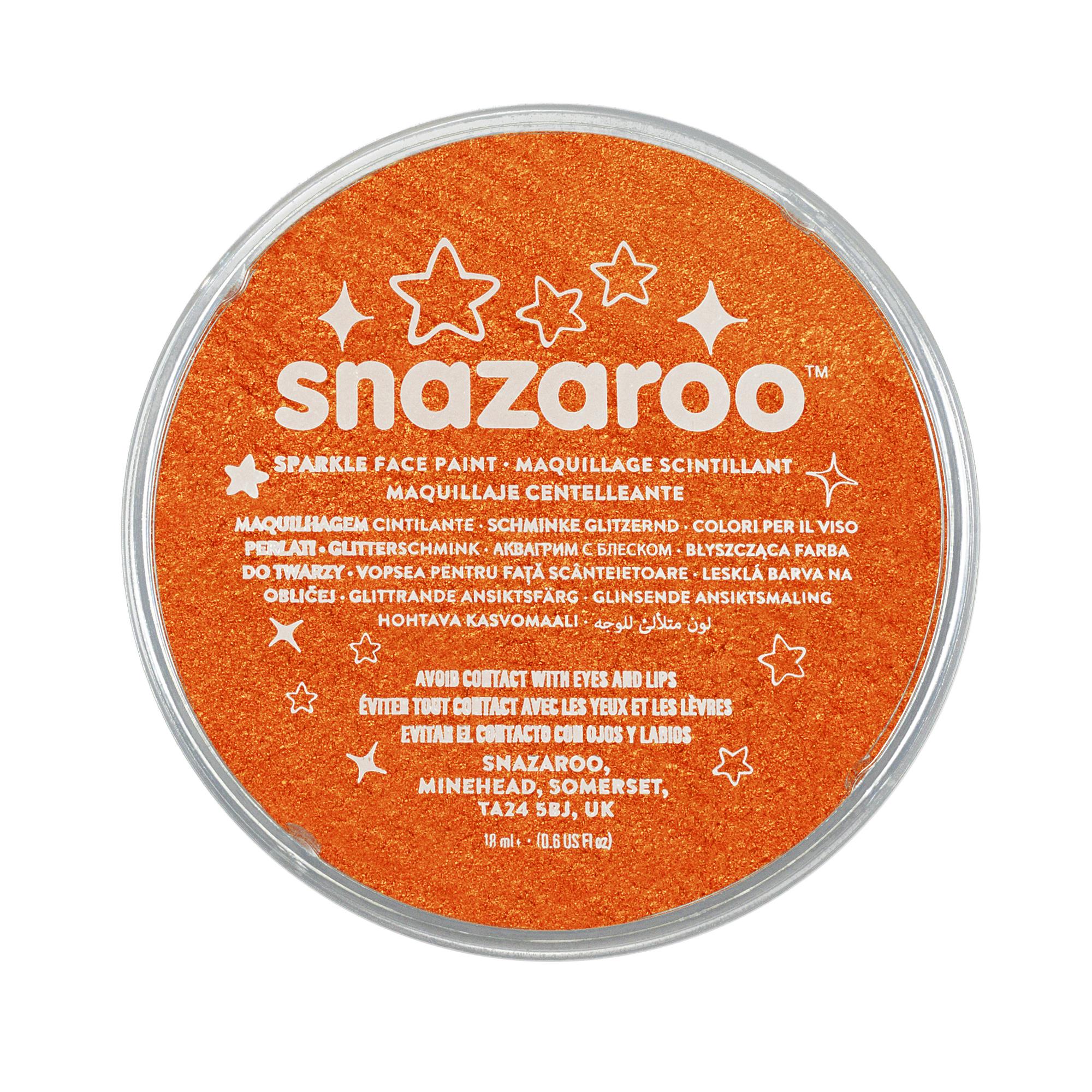 Snazaroo Schminkfarbe Schimmernd Orange 18 ml
