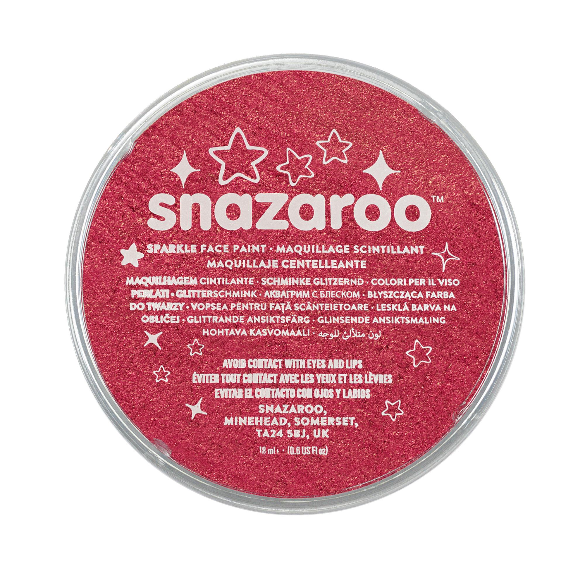 Snazaroo Schminkfarbe Schimmernd Rot 18 ml