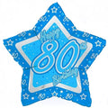 80. Geburtstag Stern Folienballon 45cm 18"