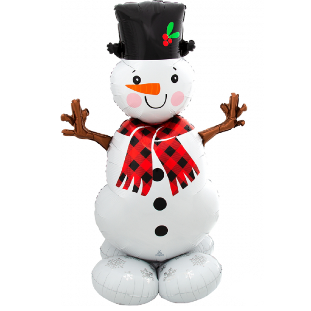 AirLoonz Snowman Greeter Schneemann Fridolin Folienballon für Luftfüllung 139cm 59''