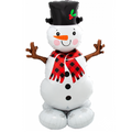 AirLoonz Snowman Greeter Schneemann Fridolin Folienballon für Luftfüllung 139cm 59''