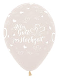 Alles Gute zur Hochzeit Herzen 390 Crystal Clear 30cm 12 Inch Latex Luftballons Sempertex
