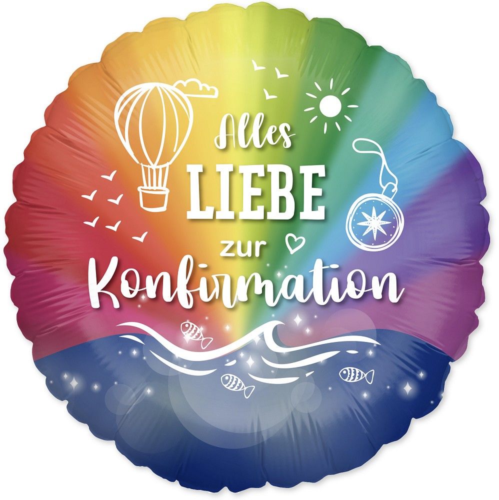 Alles Liebe zur Konfirmation Folienballon 46cm 18"