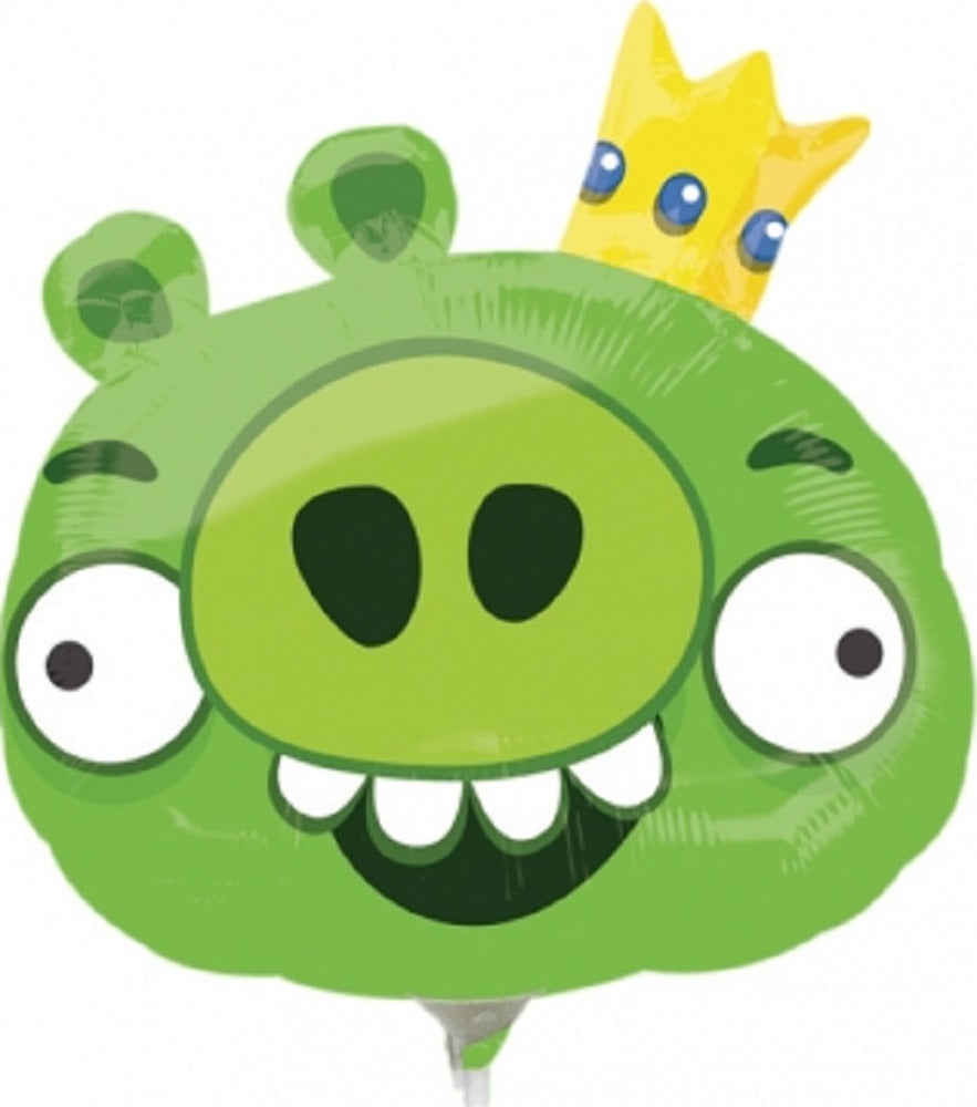 Mini Folienballon Angry Birds King Pig 20cm 8"