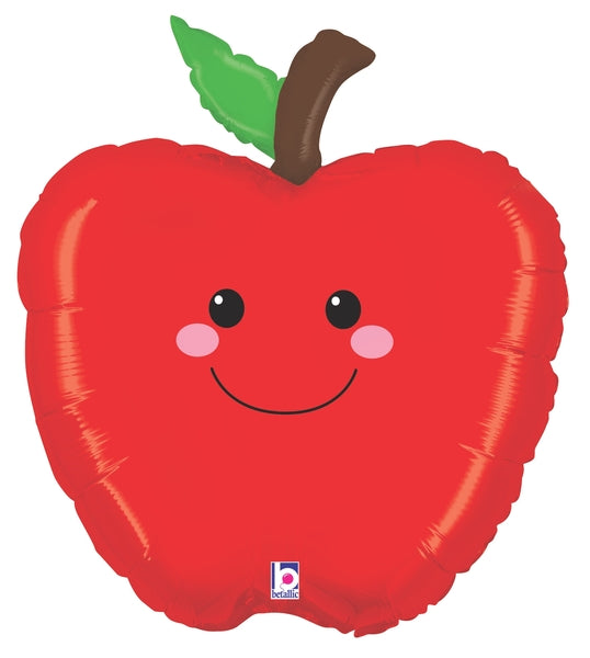 Apfel mit Gesicht Folienballon 66cm 26"