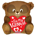 Bär Be my valentine Folienballon 45cm 18"