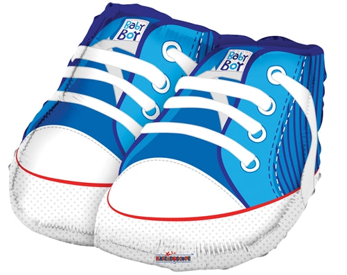 Baby Boy Sneakers Babyschuhe blau Folienballon 88cm 35"