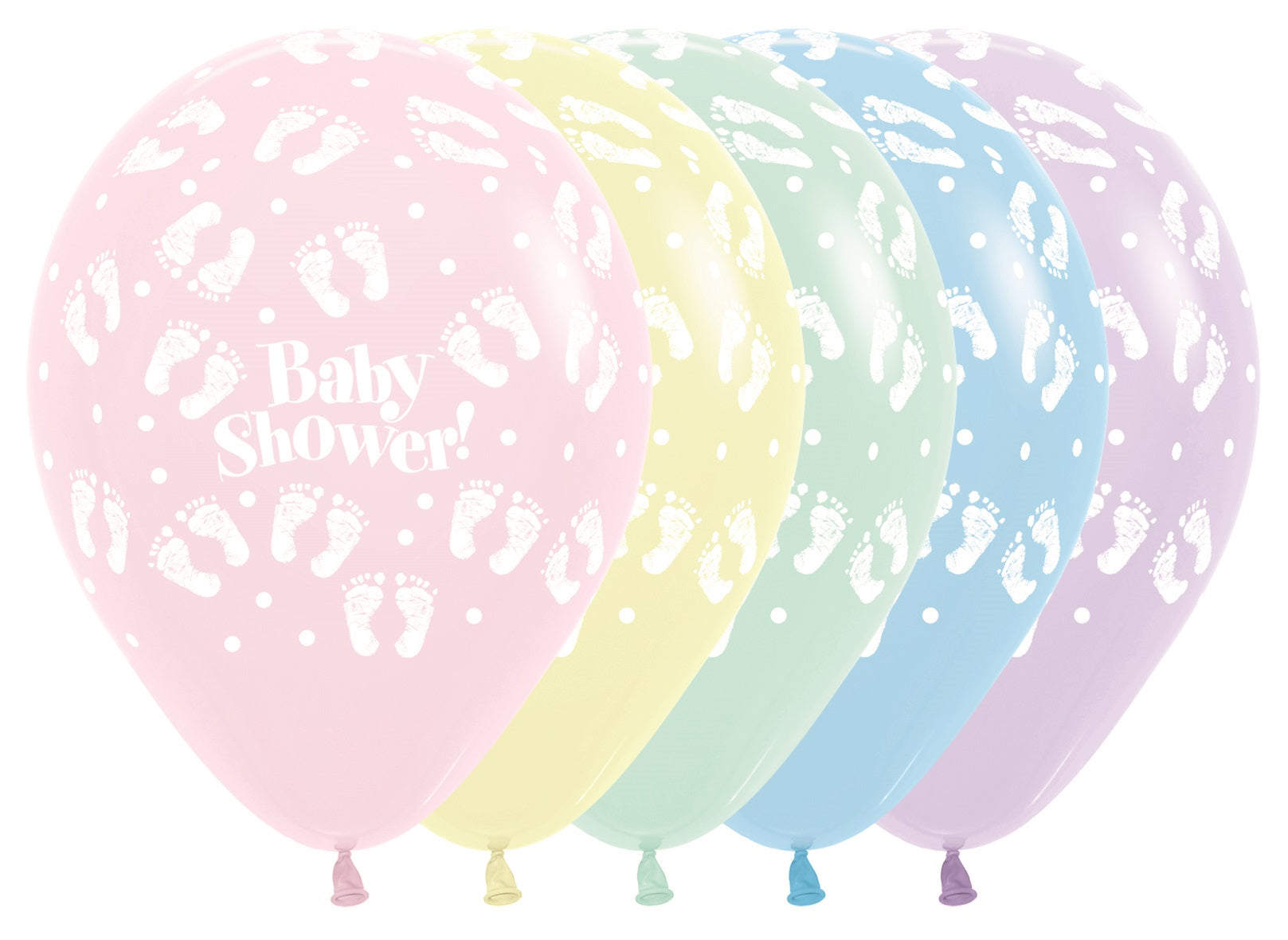 Baby Shower Footprint Assortment 30cm 12" Latex Luftballons Sempertex