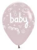 All over Baby 110 Pastel Dusk Rose 30cm 12 Inch Latex Luftballons Sempertex