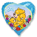 Baby Boy Bär Blau Herz Folienballon 45cm