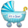 Baby Buggy Blau Kinderwagen Folienballon