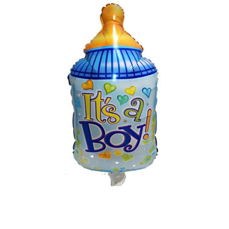 Babyflasche blau Folienballon 84cm 33"