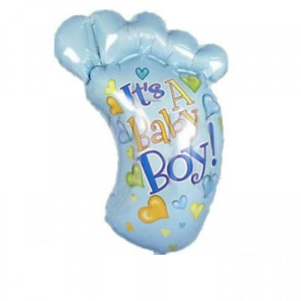 Babyfuß blau Folienballon 76cm 30"
