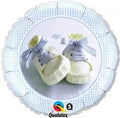Babyschuhe blau Folienballon - 46cm 18"