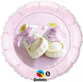 Babyschuhe rosa Folienballon - 46cm 18"