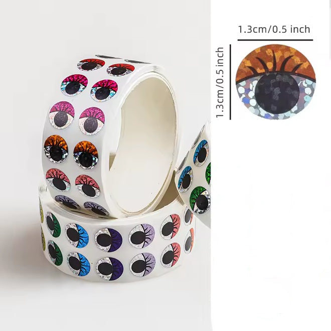 Balloon Eye Sticker 500 Paar Ballonaugen bunt glitzernd
