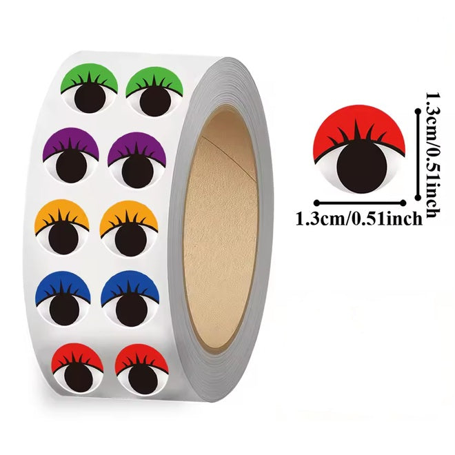 Balloon Eye Sticker 500 Paar Ballonaugen bunt