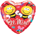 Bee Mine Herz Folienballon 45cm 18''