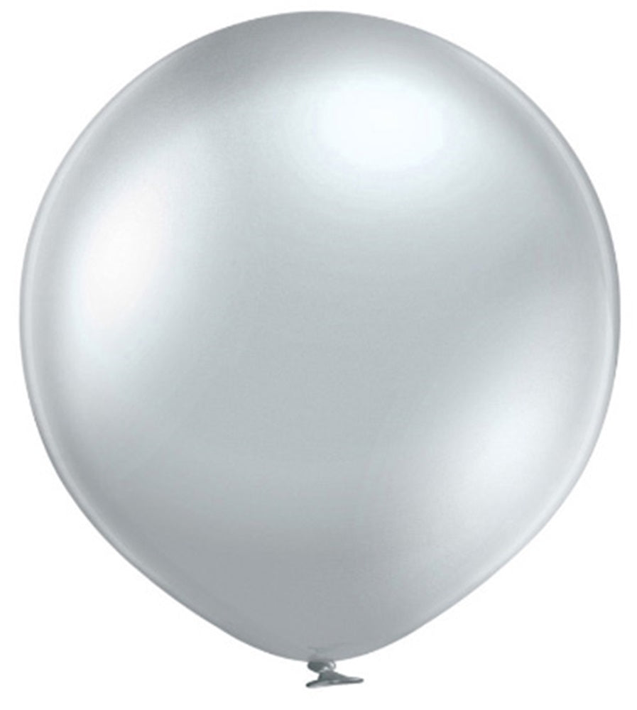 Belbal 601 Glossy Silver Silber 61cm 24" B250 Latex Luftballons