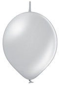 Belbal Links 061 Metallic Silver 27,5cm 11 Inch B95L Latex Luftballons