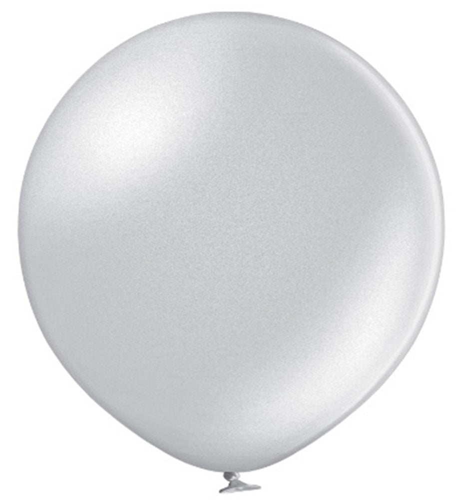 Belbal 061 Metallic Silver Silber 90cm 36" B350 Latex Luftballons