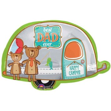 Best Dad ever Campingwagen Folienballon 61cm 24"