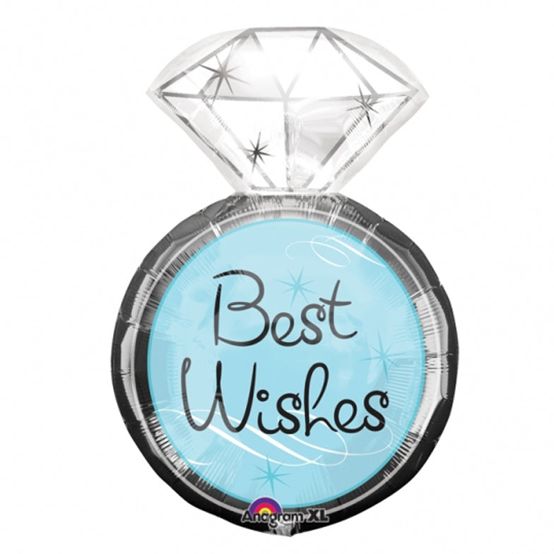 Best Wishes Diamand Ring Folienballon - 69cm 27"