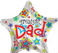 Greatest Dad Folienballon Stern Bester Papa 45cm