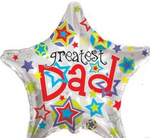 Greatest Dad Folienballon Stern Bester Papa 45cm