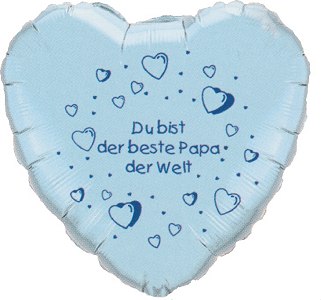 Bester Papa Folienballon Herz 46cm 18"