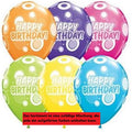 Birthday Dots and Glitz Sortiment 27,5cm 11" Latex Luftballons Qualatex