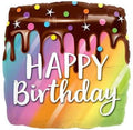 Happy Birthday Rainbow Drip Cake Folienballon 46cm 18''