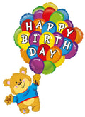 Birthday Ballonbär Folienballon - 107cm