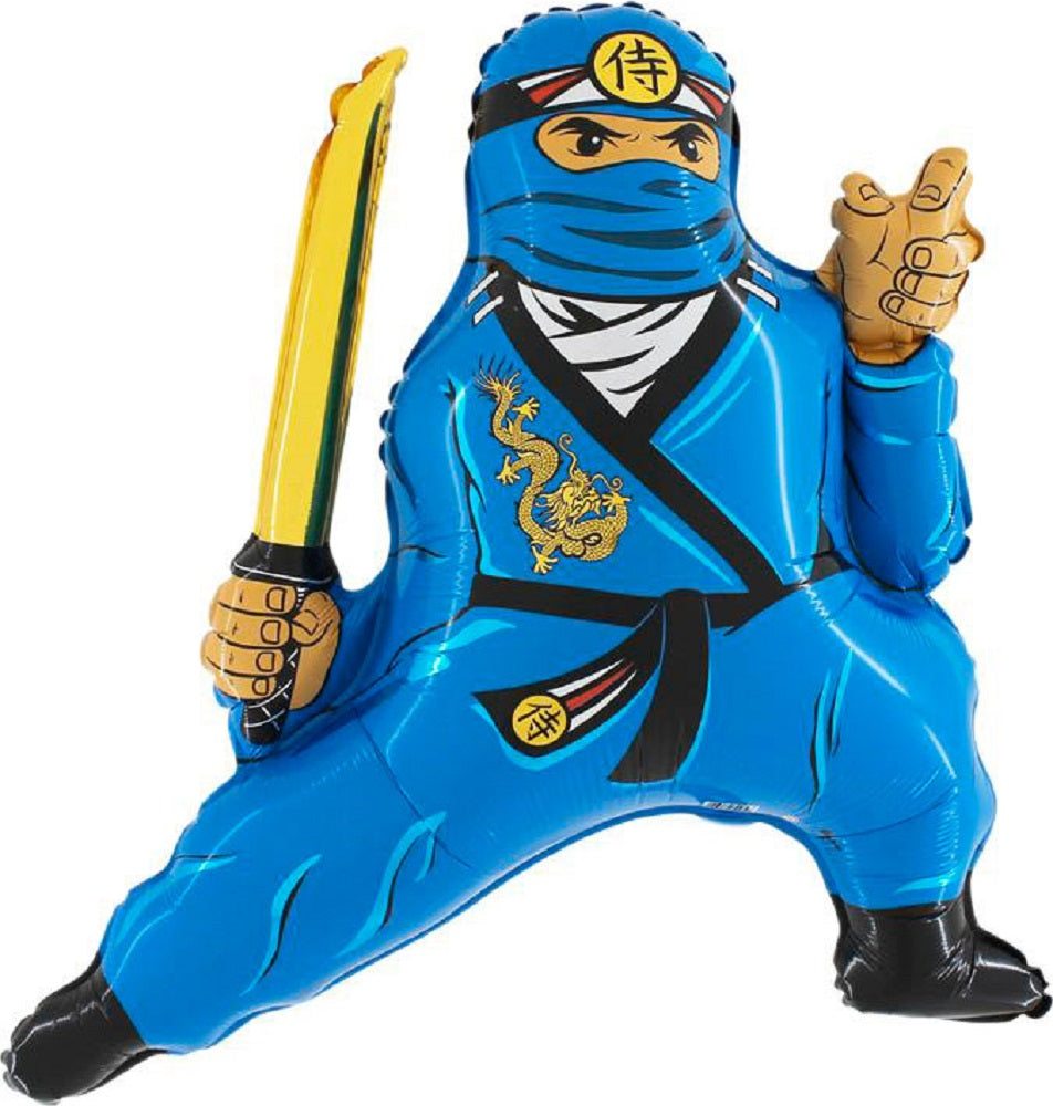 Blauer Ninja Folienballon 69 x 72cm
