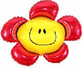 Blumen Smile Flower rot Folienballon 104cm 41"