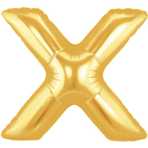 Buchstaben X Gold Folienballon - 101cm 40''