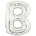 Buchstaben B Silber Folienballon - 101cm 40''