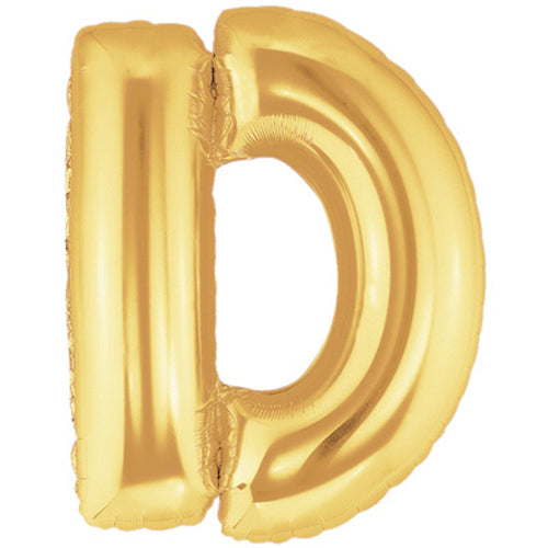 Buchstaben D gold Folienballon - 101cm 40''