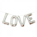 Buchstaben Folienballon Set silber LOVE 41cm