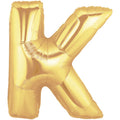Buchstabe K gold Folienballon 101cm