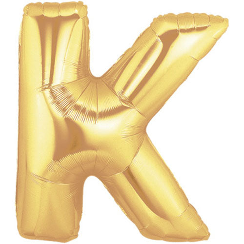 Buchstabe K gold Folienballon 101cm